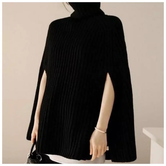 🌺 The Tosca Turtleneck Sweater Cape - Picture 3 of 8